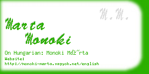 marta monoki business card